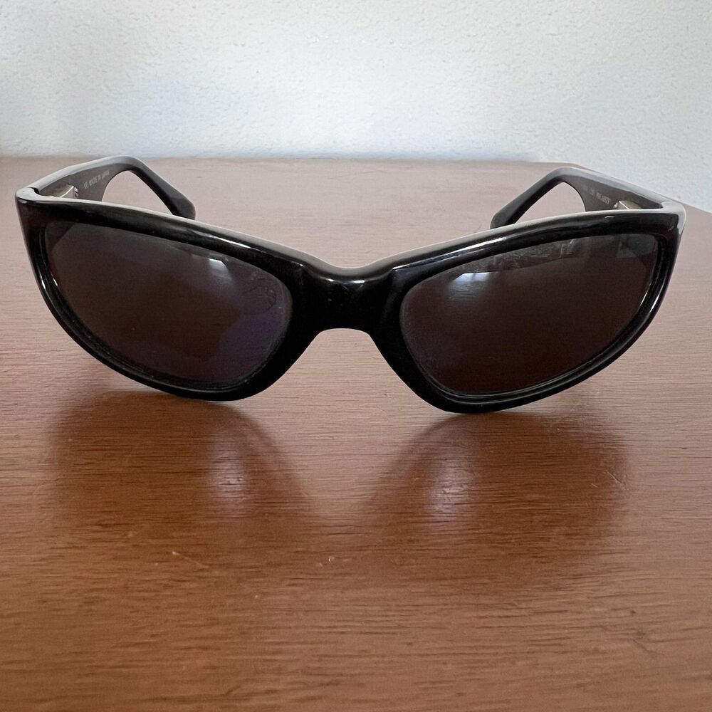 Legend Slick 2323 Polarized Sunglasses Men Sport Wrap Black Shades Made in Japan